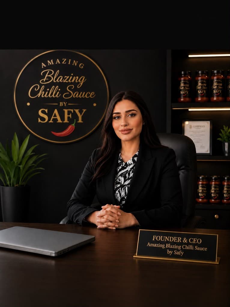 Safoora Hussain — Owner & CEO of Amazing Blazing Chilli Sauce